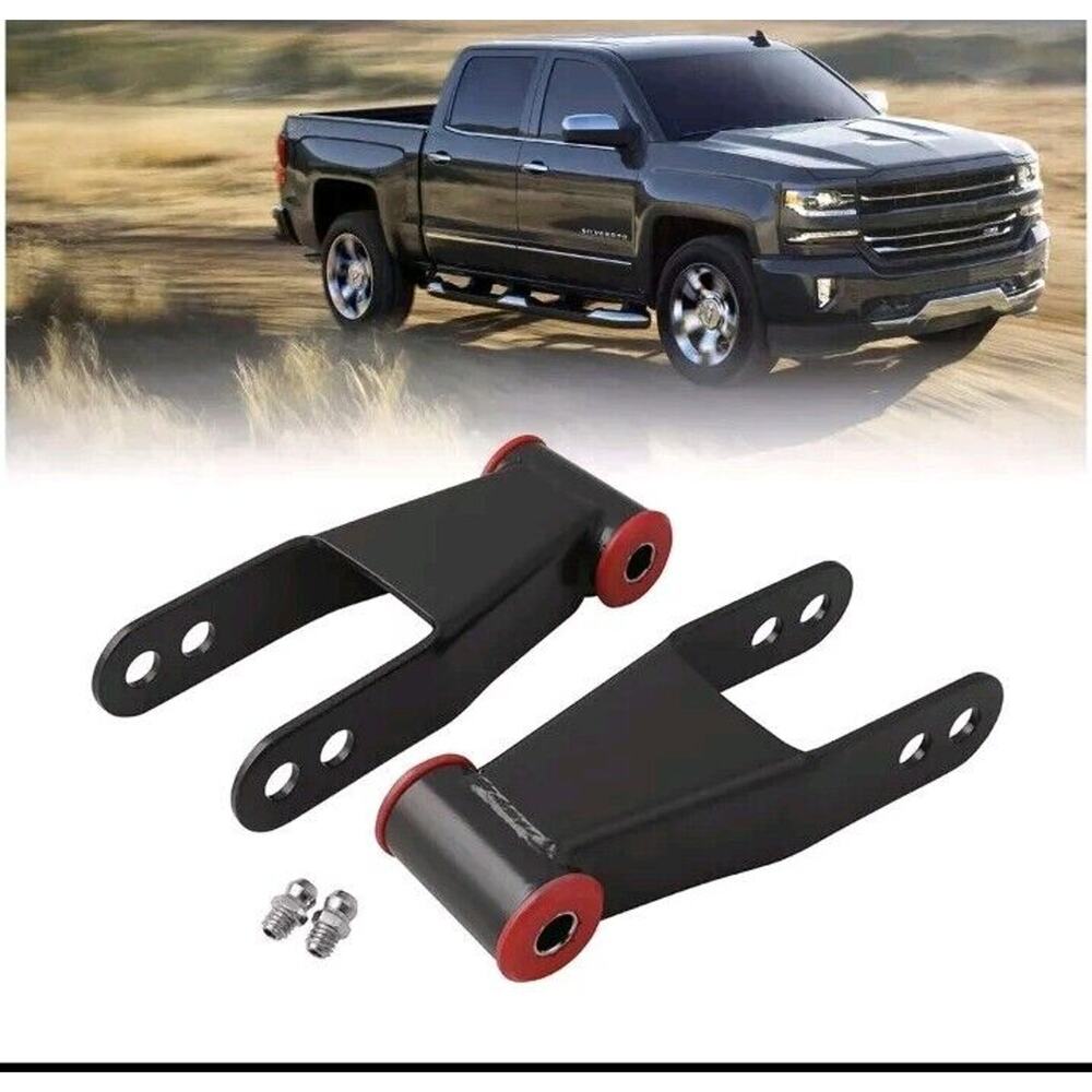2" Rear Lowering Shackle Kit 410520 Compatible With Chevy C1500 C2500 1988-1998